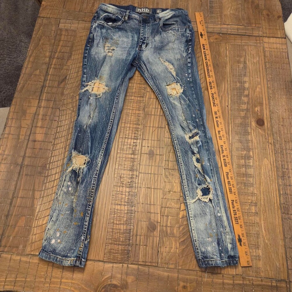 Men's Blue and Navy Jeans